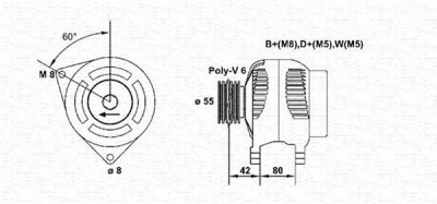 MAGNETI MARELLI 943356557010 -  Генератор